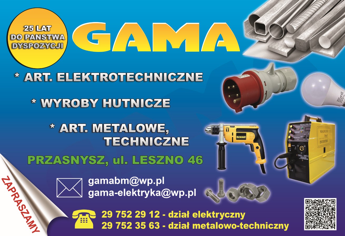 GAMA Hurtownia Elektryczna - pasy klinowe PRZASNYSZ telewizja przemysłowa PRZASNYSZ